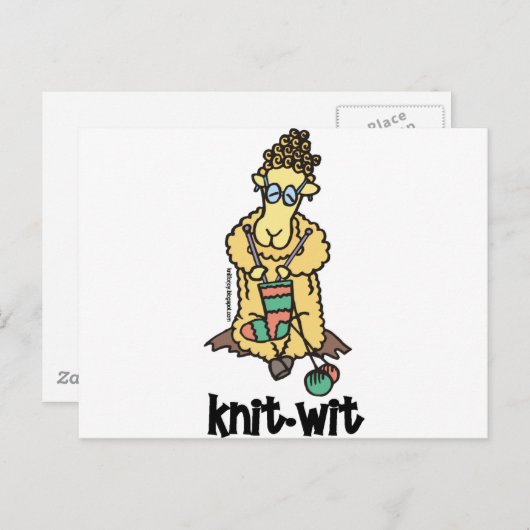 Knit-Wit Briefkaart (Voorkant / Achterkant)