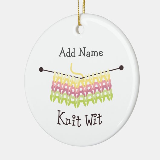 Knit Wit. Keramisch Ornament (Links)