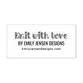Knit with Love #1 Bedrijfsnaam Website URL Zelfinktende Stempel (Design)