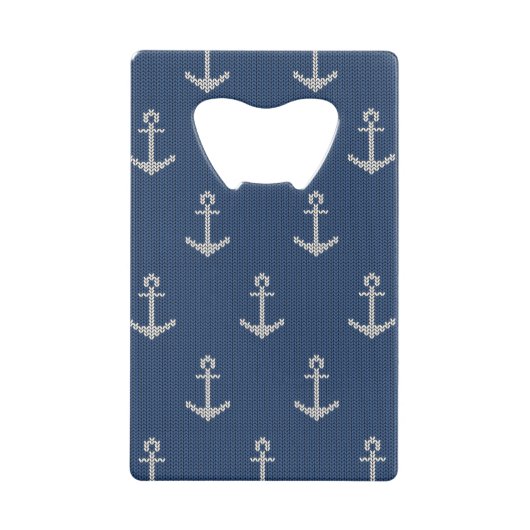 Knit Zee Anchor Creditkaart Flessenopener (Voorkant)