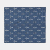 Knit Zee Anchor Fleece Deken (Voorkant (Horizontaal))