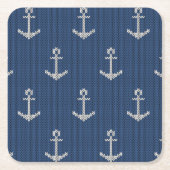 Knit Zee Anchor Kartonnen Onderzetters (Voorkant)