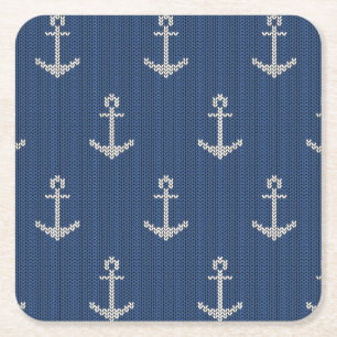 Knit Zee Anchor Kartonnen Onderzetters