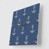 Knit Zee Anchor Vierkante Klok (Hoek)