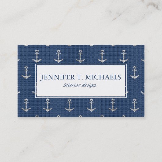 Knit Zee Anchor Visitekaartje (Voorkant)