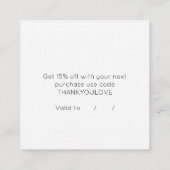 Knitend wol alpaca logo blauw Dank u Klantenkaartje (Achterkant)