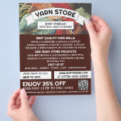 Knitingbundel, Knitting Store, Garn Store Flyer (Hand)