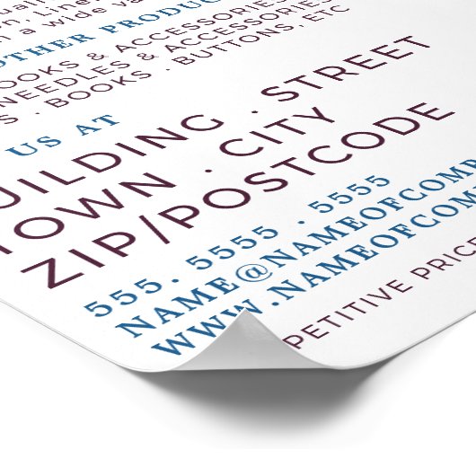 Knitingbundels, Knitting Store, Garnenwinkel Poster (Hoek)