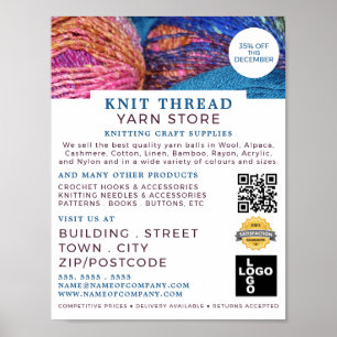 Knitingbundels, Knitting Store, Garnenwinkel Poster