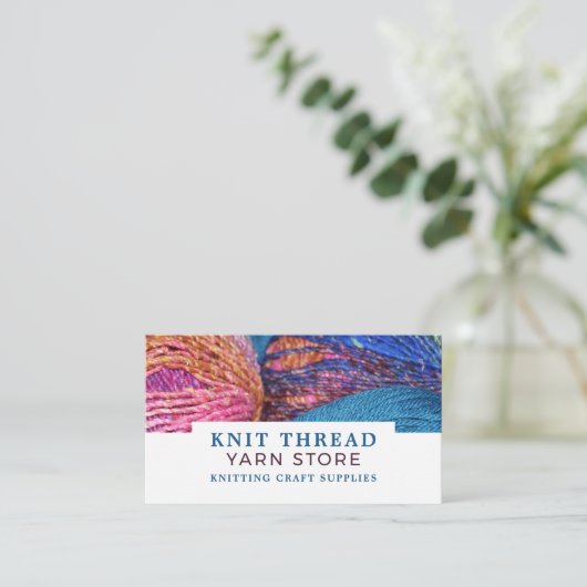 Knitingbundels, Knitting Store, Garnenwinkel Visitekaartje (Staand voorkant)