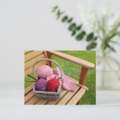 Knitingmandje Briefkaart (Staand voorkant)