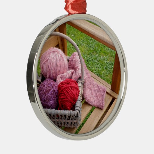 Knitingmandje Metalen Ornament (Rechts)