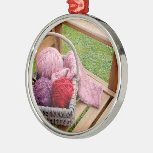 Knitingmandje Metalen Ornament (Links)