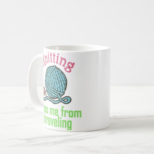 Knitingtherapie Koffiemok (Voorkant links)