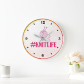 #KNITLIFE Wandklok (Huis)