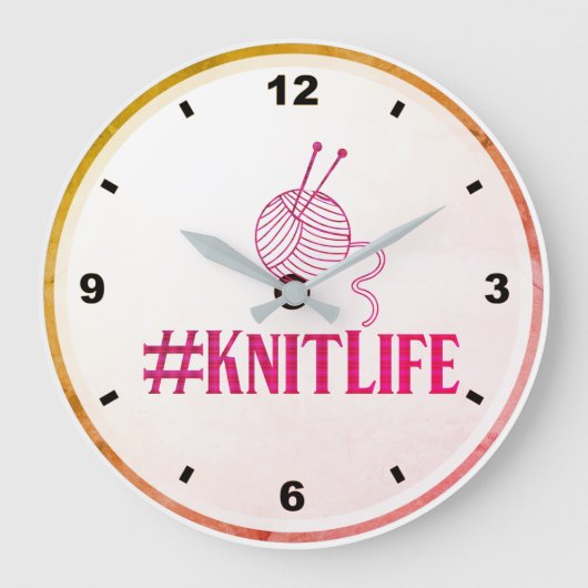 #KNITLIFE Wandklok (Voorkant)