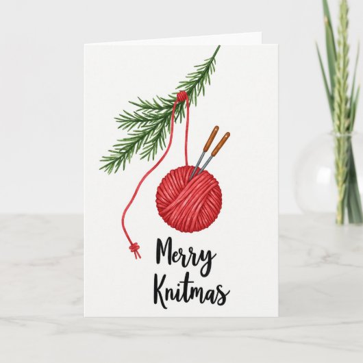 Knitmas Kerst Brei Kaart (Voorkant)