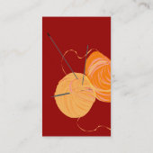 Knits Knitting Needles Crafts Yarn Balls Visitekaartje (Achterkant)