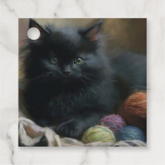 Knitt Companion Black Kitten met Yarn Bedankjes Labels
