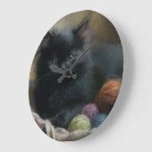Knitt Companion Black Kitten met Yarn Grote Klok (Hoek)