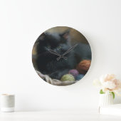 Knitt Companion Black Kitten met Yarn Grote Klok (Huis)