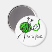 Knitta, alsjeblieft. magneet (Voorkant / Achterkant)