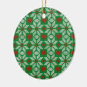 Knitted Christmas pattern Keramisch Ornament (Links)