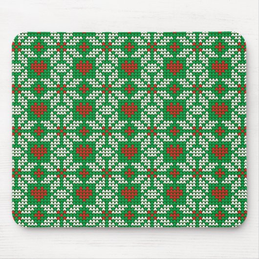 Knitted Christmas pattern Muismat (Voorkant)