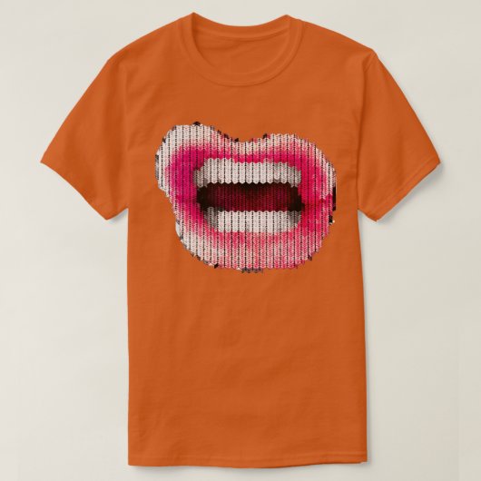 Knitted Lips  T-shirt (Design voorkant)