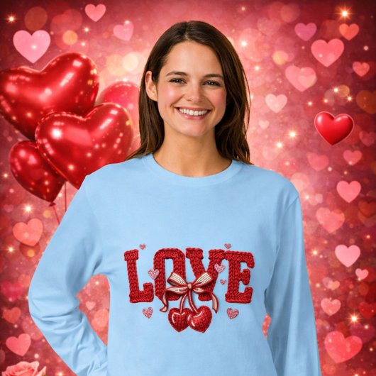 Knitted Love Womens Tshirt 