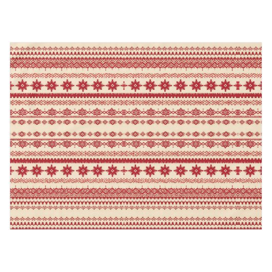Knitted-Pattern look Nordic folk art style Tafelkleed (Voorkant (Horizontaal))