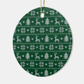 Knitted seamless Christmas pattern Keramisch Ornament (Links)