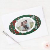 Knitted Sweater Pattern Photo Ovale Sticker (Envelop)