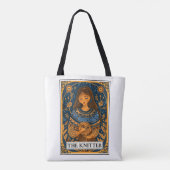 Knitter Breien Tarot Thema Tote Bag (Achterkant)
