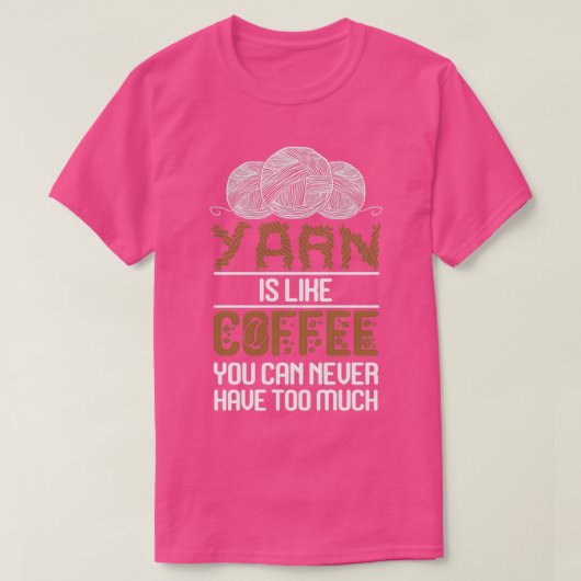 Knitter Coffee Yarn Crochet Knitter Crocheting T-shirt (Design voorkant)