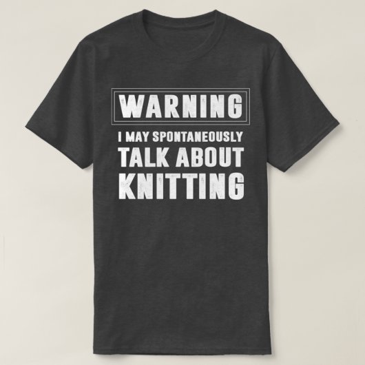 Knitter Crocheting Yarn Crochet T-shirt (Design voorkant)
