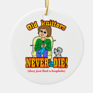 Knitter Keramisch Ornament