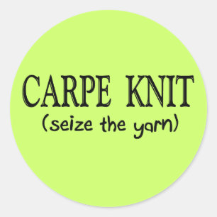 Knitter Knit (Seize the Yarn) Knitter Gifts Ronde Sticker