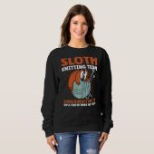 Knitter Sloth Knitter Knitting Team Trui (Voorkant volledig)