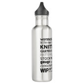 Knitter's favoriete woorden Roestvrij water fles (Links)
