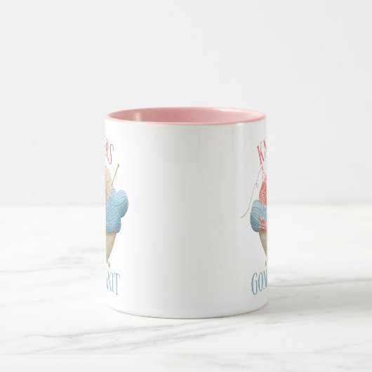 Knitters Gonna Knit Fun Knitting Crafts Mok (Midden)