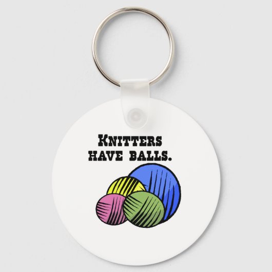 knitters hebben ballen sleutelhanger (Voorkant)