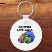 knitters hebben ballen sleutelhanger (Voorkant)