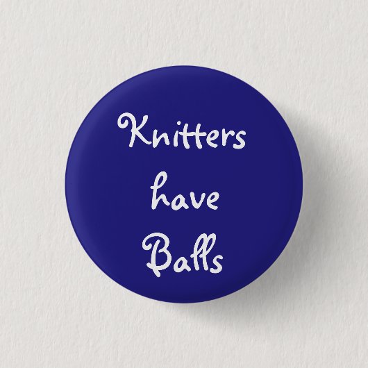 Knitters hebben een val ronde button 3,2 cm (Voorkant)