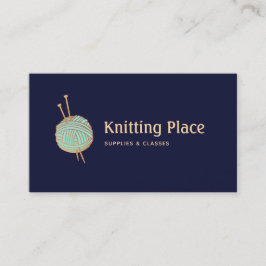 Knitters Knitting Yarn Ball Logo Visitekaartje