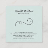 Knitter's Knitting Yarn Ball Vierkante Visitekaartje (Achterkant)