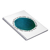 Knitters Lingo Yarn Ball Blauwgroen Notitieboek (Rechterzijde)