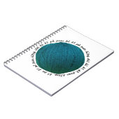 Knitters Lingo Yarn Ball Blauwgroen Notitieboek (Linkerzijde)