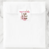 Knitters om lijststicker uit te voeren vierkante sticker (Tas)