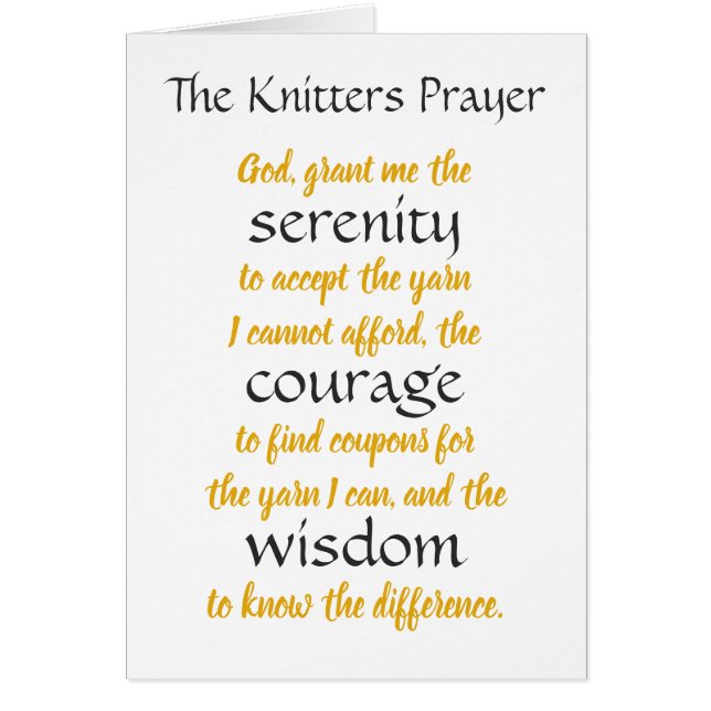 Knitters Prayer Funny (Voorkant)